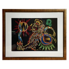 Jean Lurcat Zodiac Tapestry Lithograph, Leo