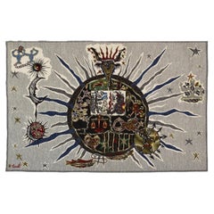 Jean Lurçat, "Zodiaque Blanc" - Original Hand-woven Tapestry