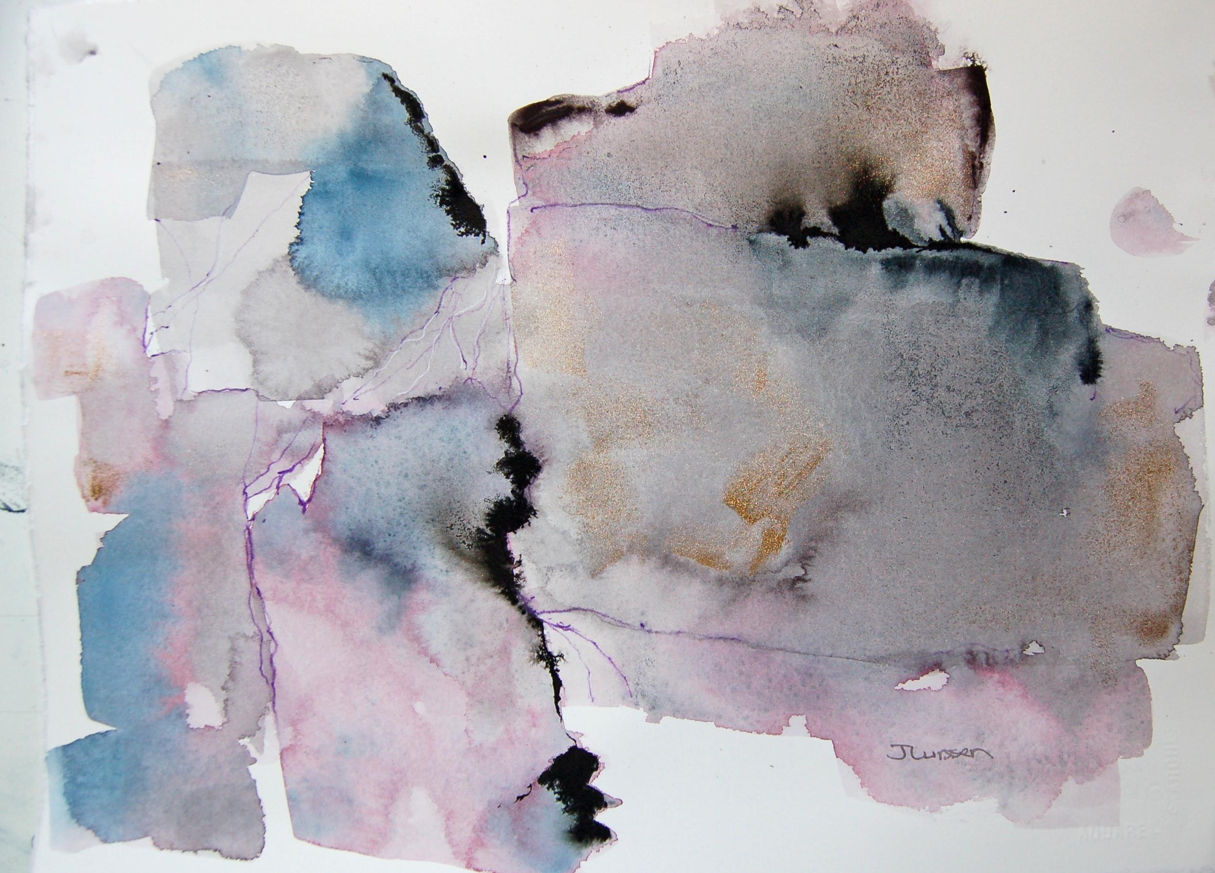 Abstract Patterns III, Mixed Media on Watercolor Paper - Mixed Media Art by Jean Lurssen