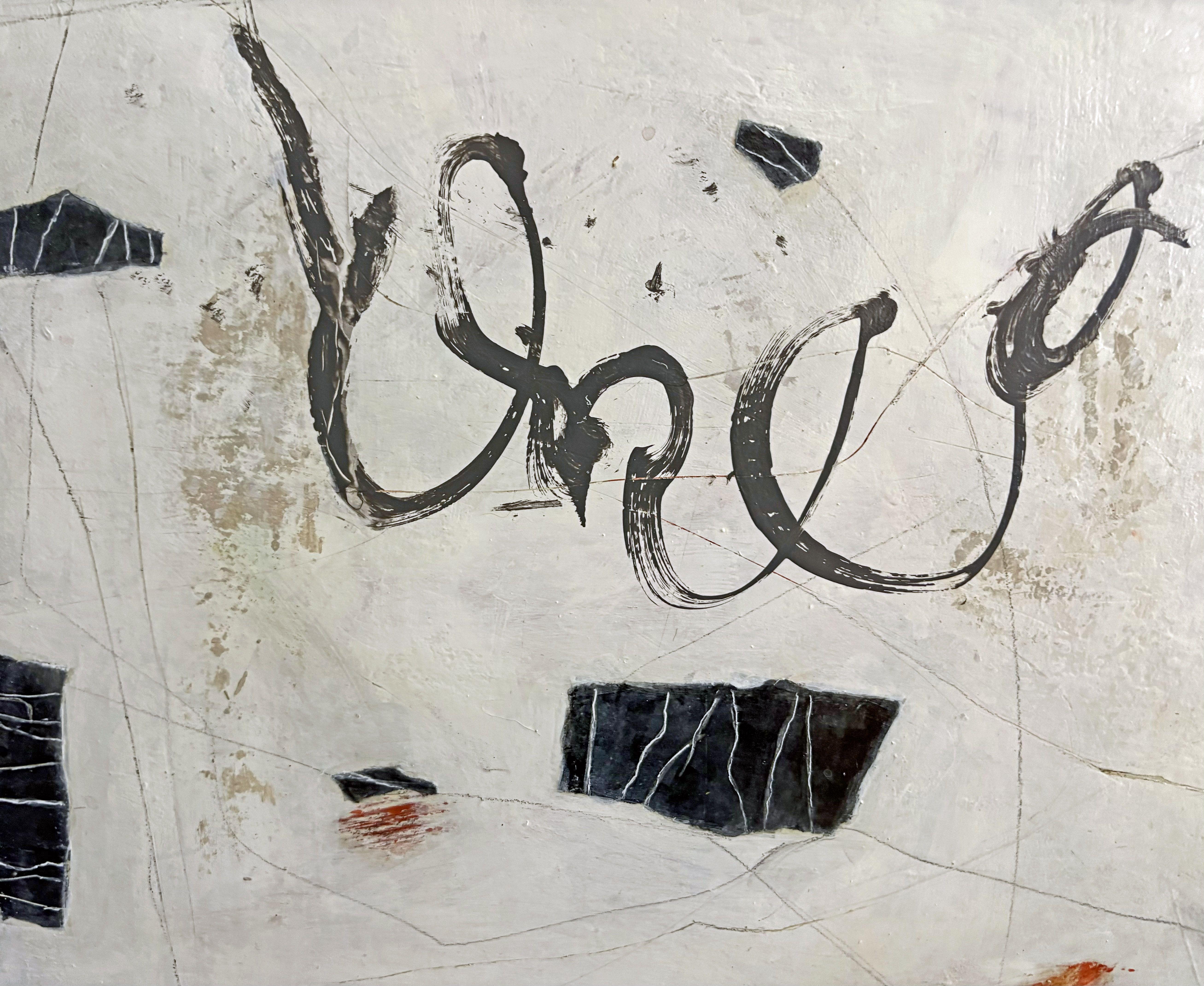 Connections, Gemischte Medien auf Holzplatte – Mixed Media Art von Jean Lurssen