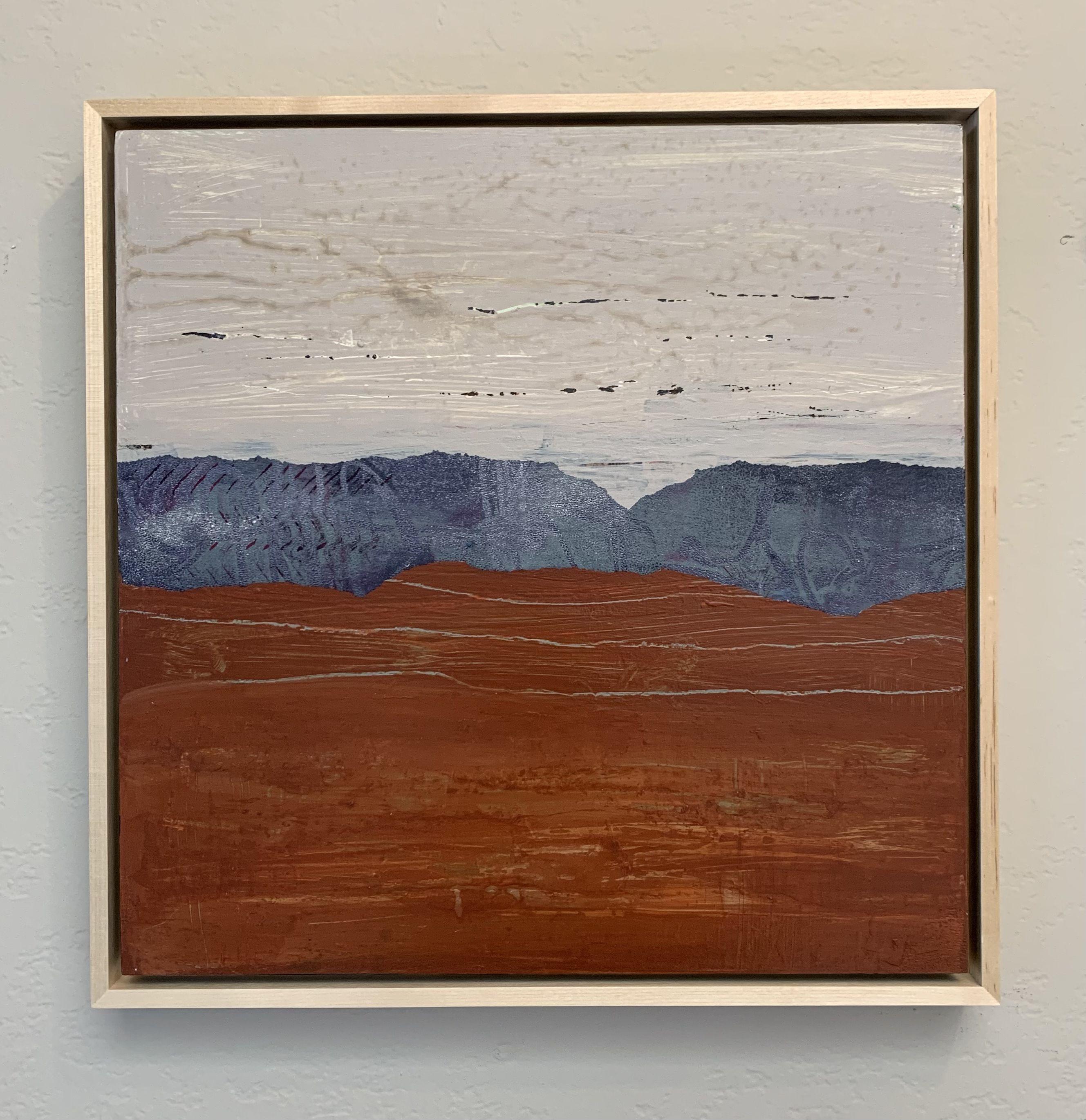 Desert Horizons, Mixed Media on Wood Panel - Mixed Media Art by Jean Lurssen