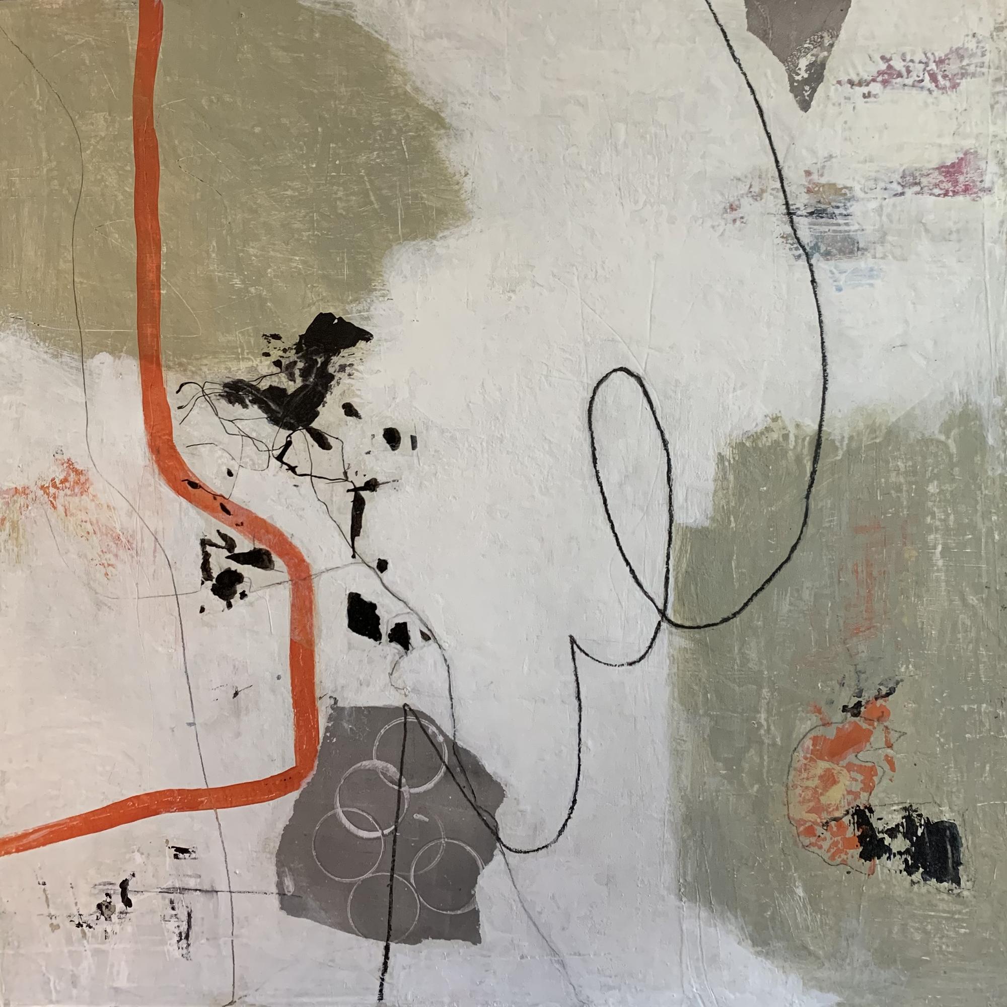 Dialogue, technique mixte sur panneau de bois - Mixed Media Art de Jean Lurssen