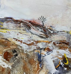 Erster Schnee, Mischtechnik auf Aquarellpapier