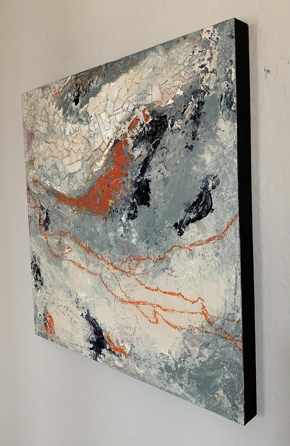 Serendipity, Mischtechnik auf Holzplatte (Abstrakt), Mixed Media Art, von Jean Lurssen