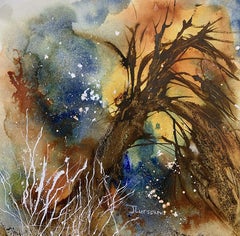 Tangled Woodland, Mixed Media on Watercolor Paper