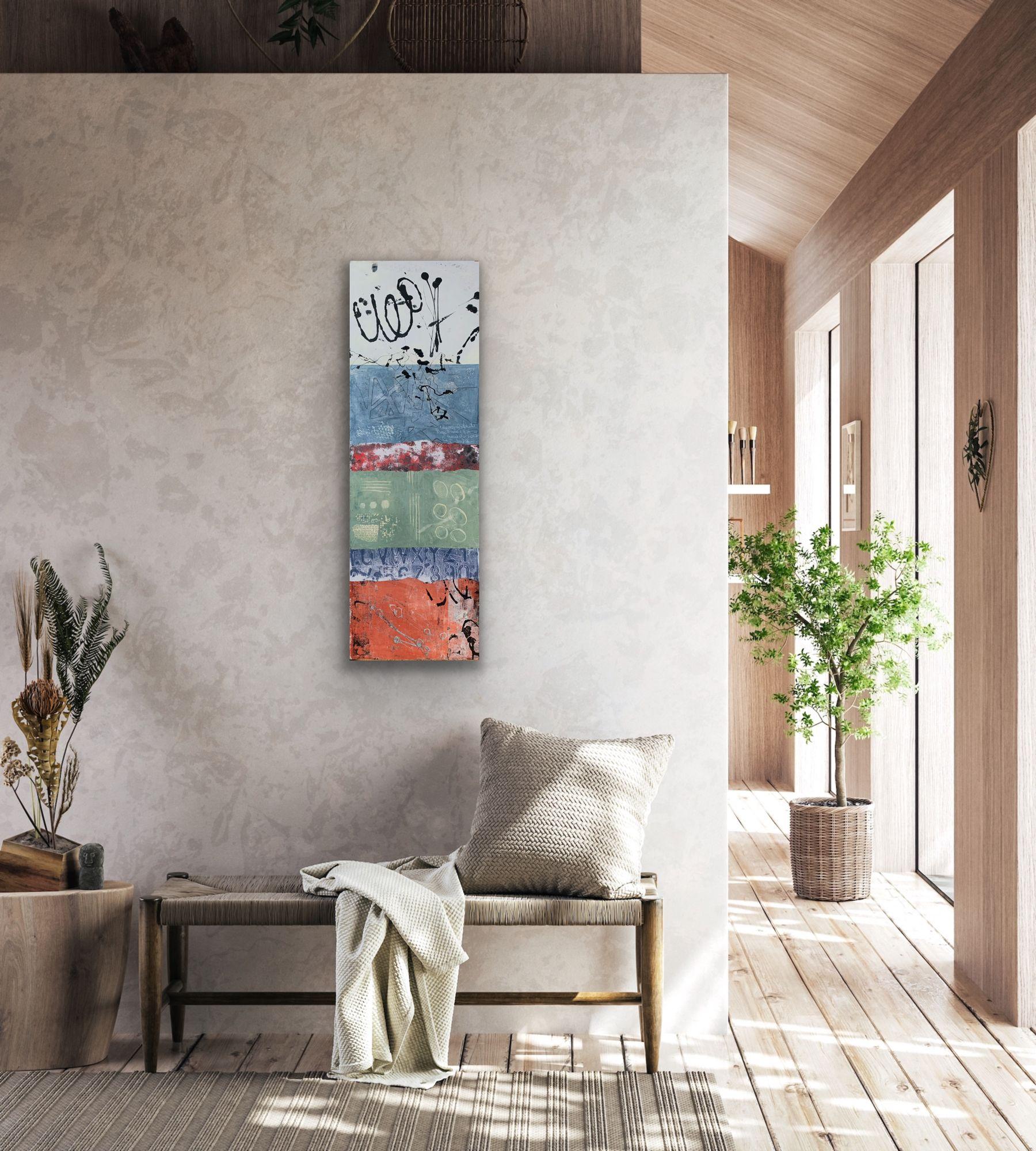 Textural Symphony II, Mixed Media on Wood Panel