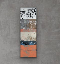 Textural Symphony, Mixed Media on Wood Panel