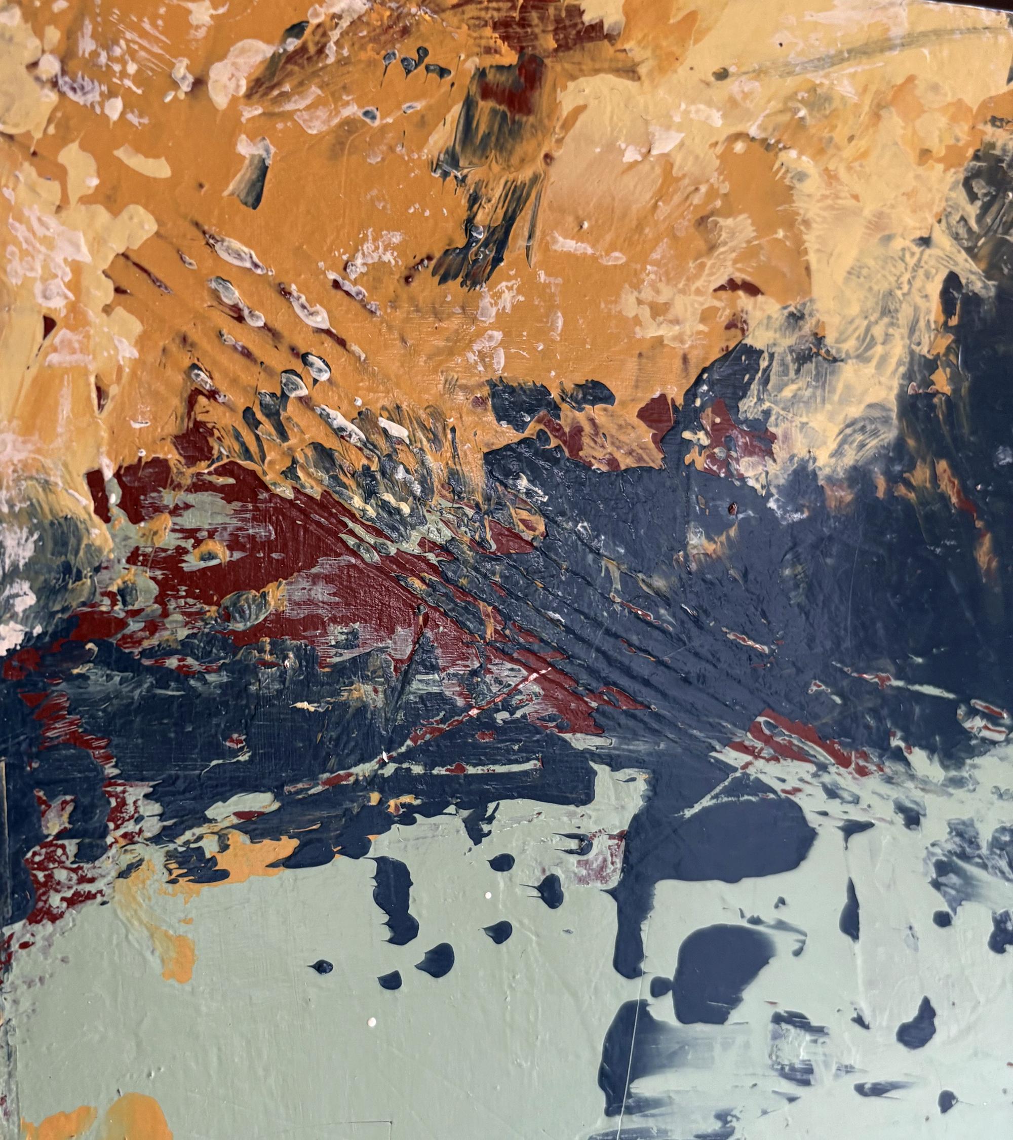 Turbulent Fields, Painting, Acrylic on Wood Panel