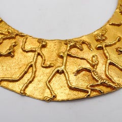 Jean Mahie Paris Collier sculptural en or jaune massif 22 carats, 1970