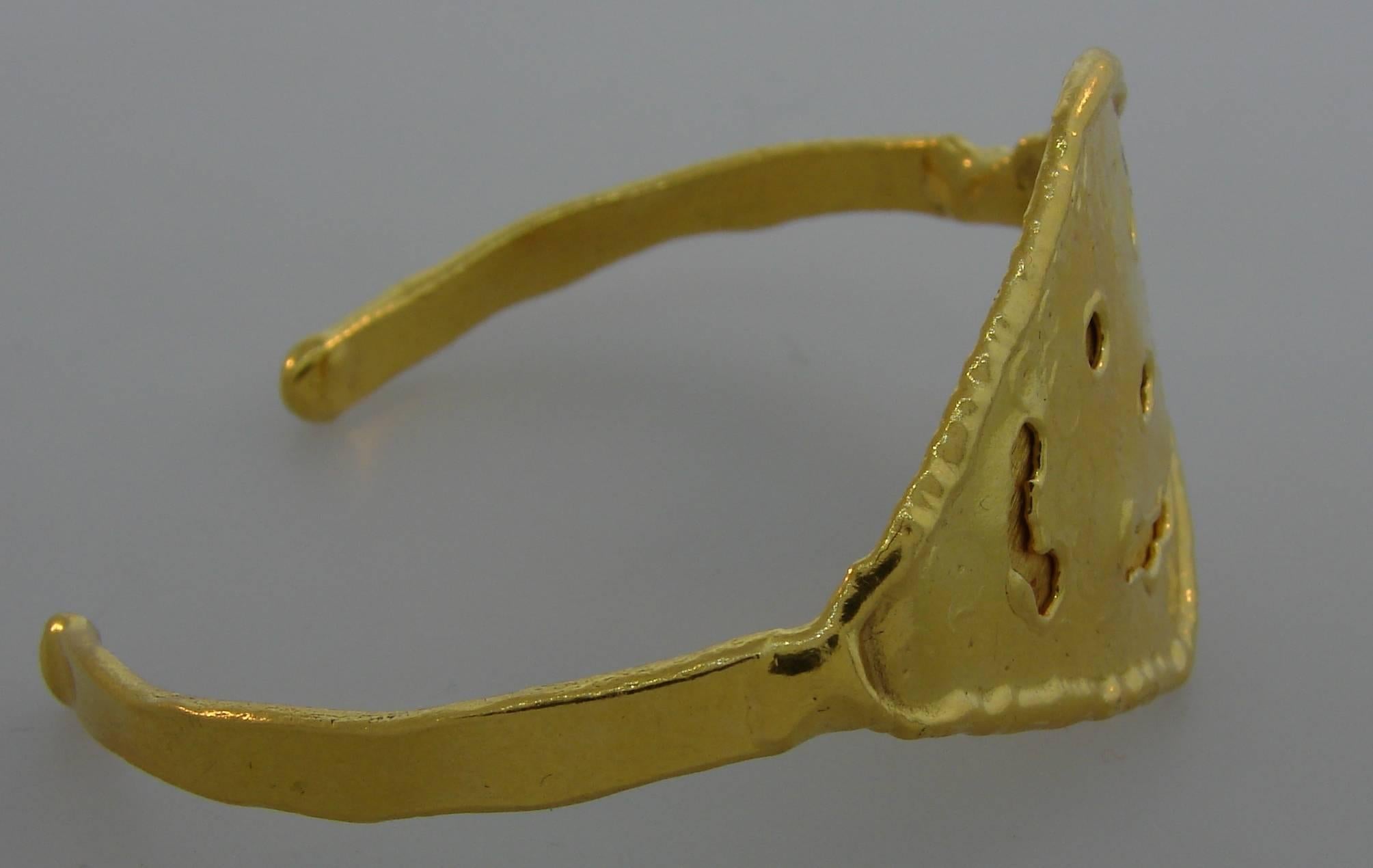 Jean Mahie 22 Karat Yellow Gold Bangle Bracelet 1