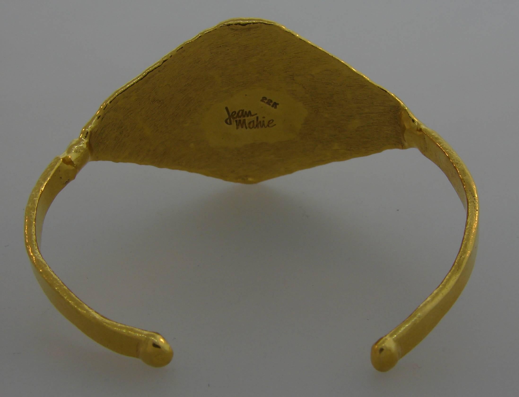 Jean Mahie 22 Karat Yellow Gold Bangle Bracelet 2
