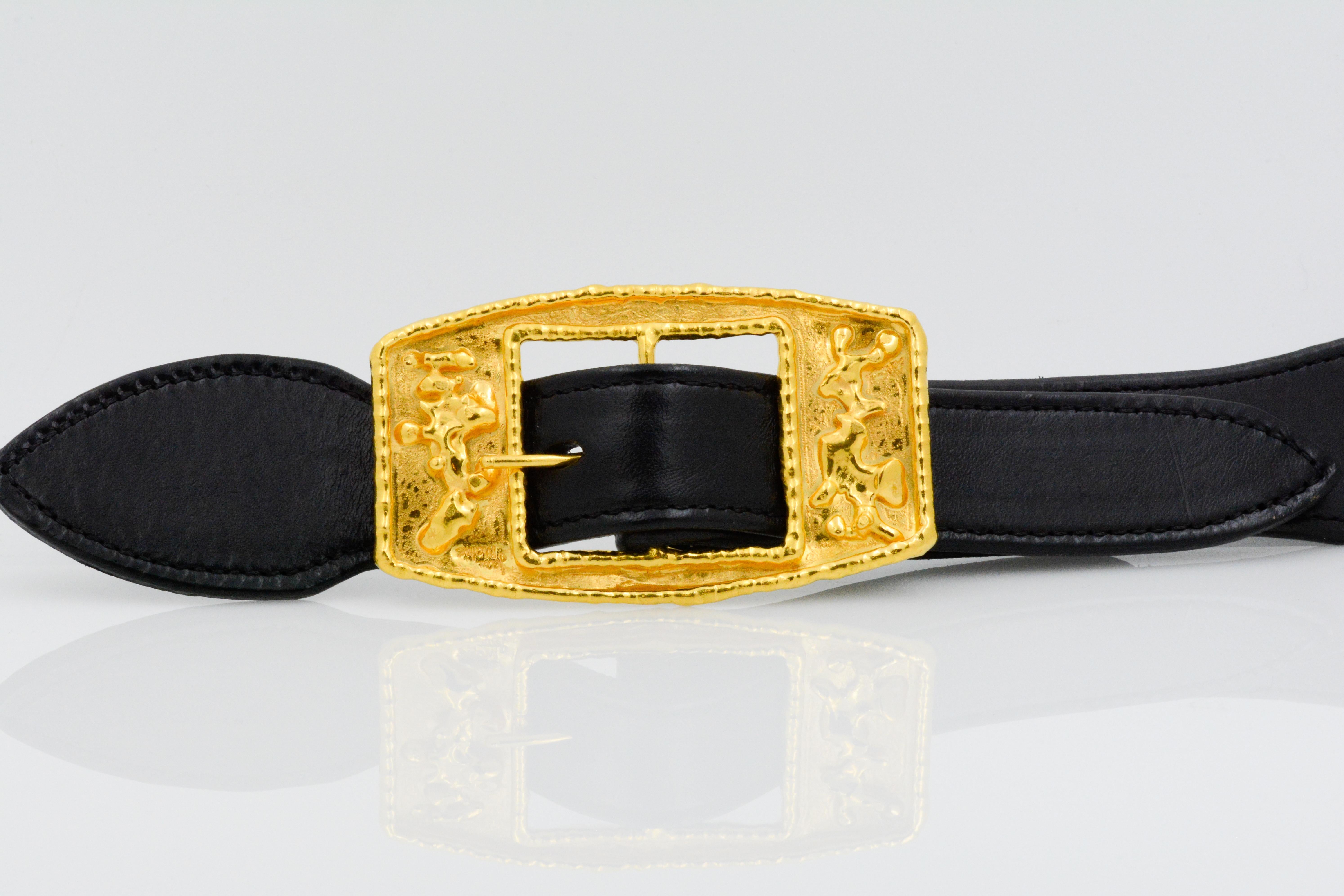 Jean Mahie 22 Karat Yellow Gold Belt Buckle 4