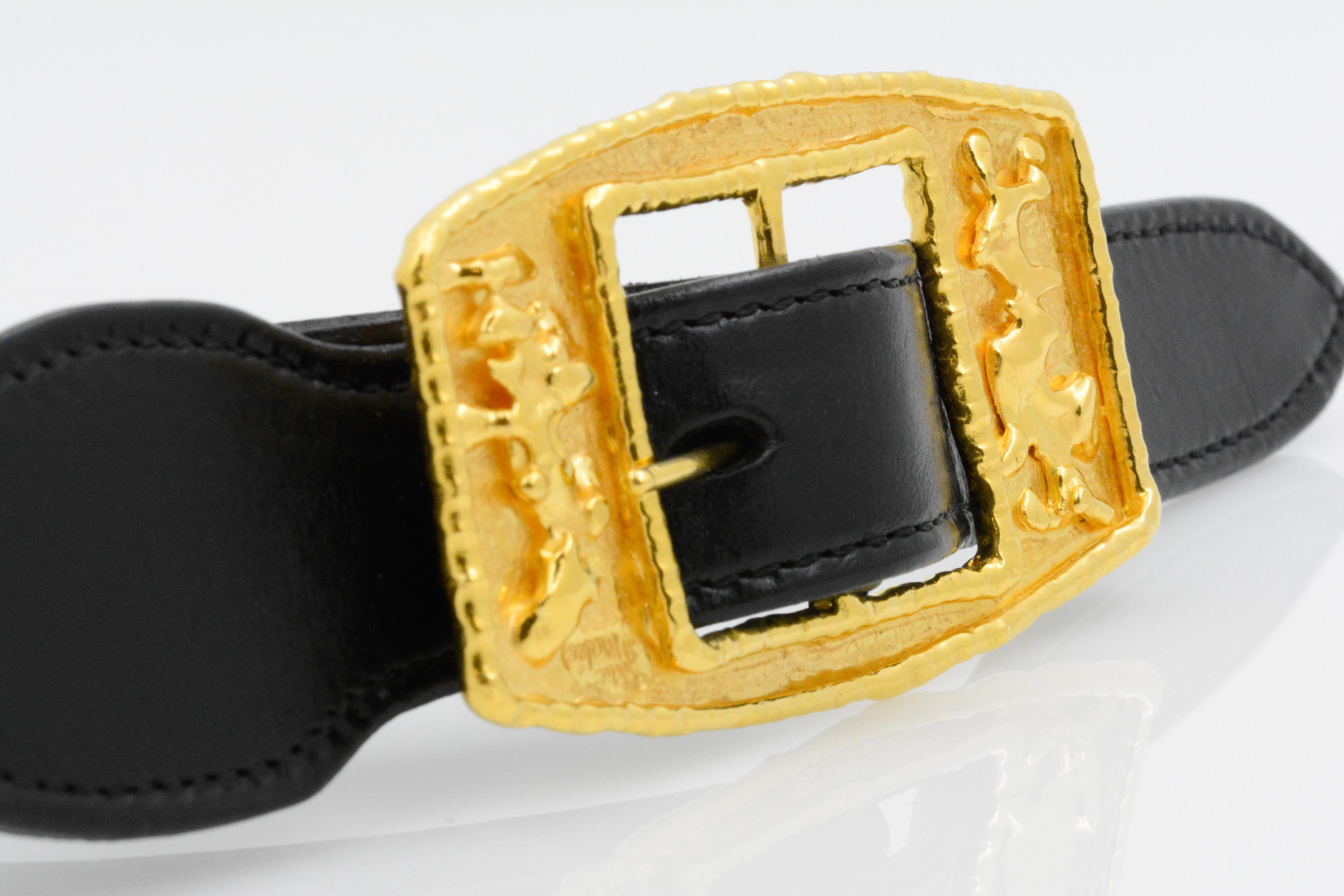 Jean Mahie 22 Karat Yellow Gold Belt Buckle 1
