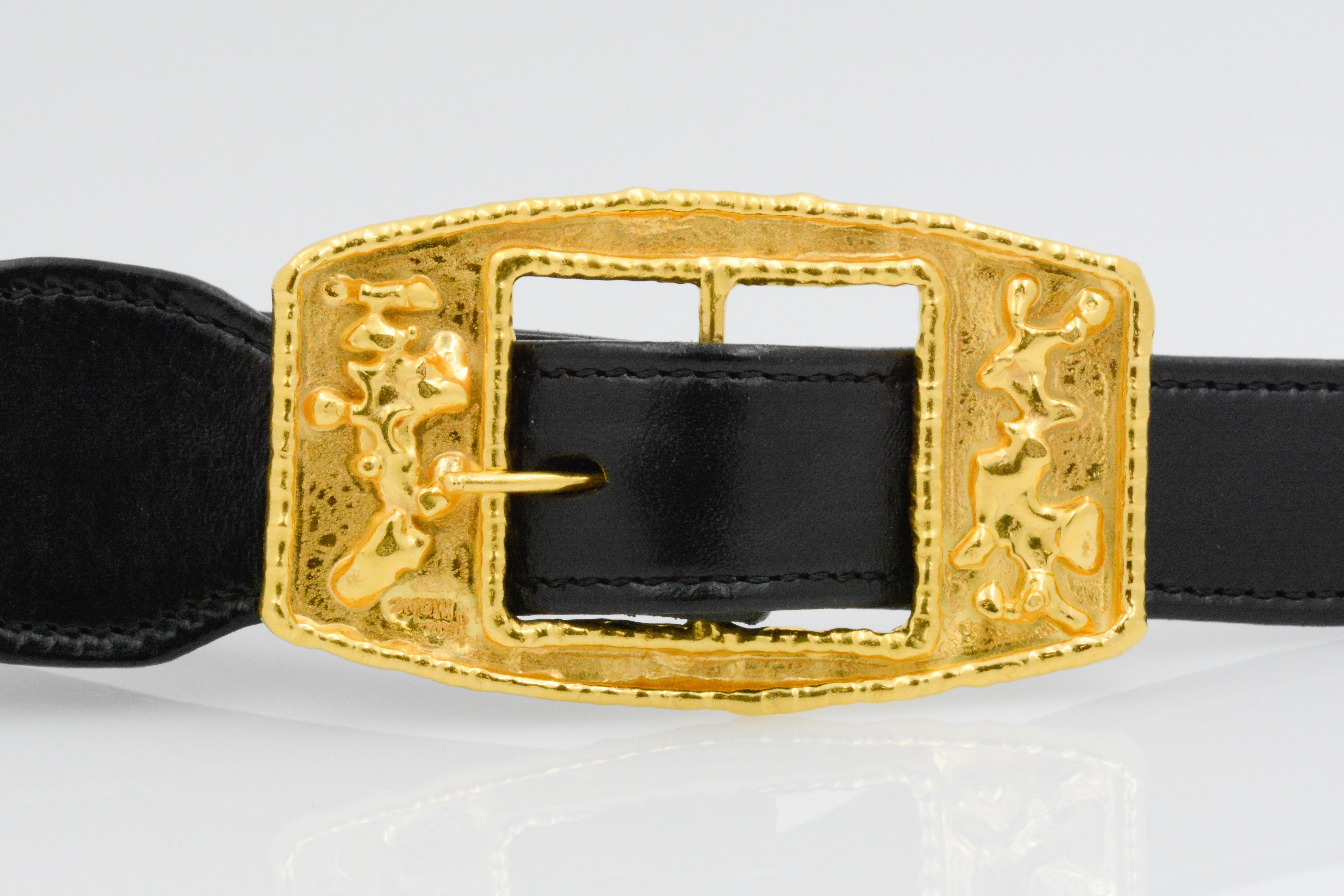 Jean Mahie 22 Karat Yellow Gold Belt Buckle 2