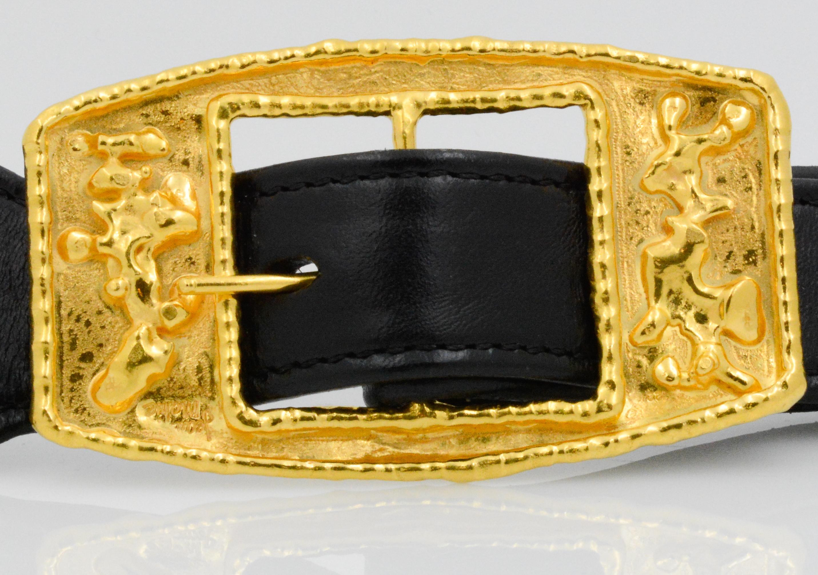 Jean Mahie 22 Karat Yellow Gold Belt Buckle 3