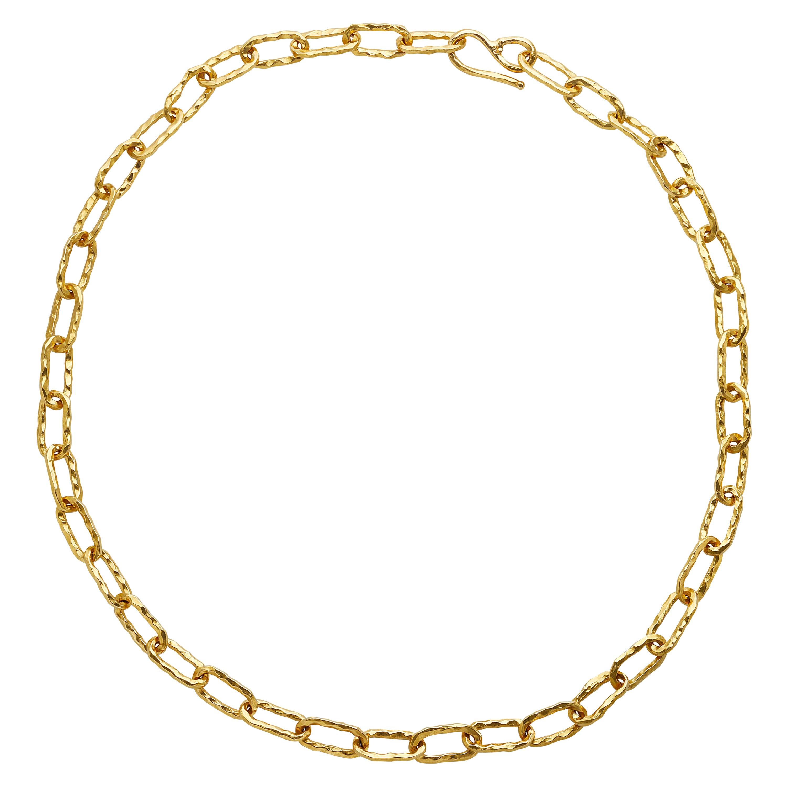 Jean Mahie 22 Karat Yellow Gold Cadene Necklace