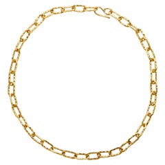 Jean Mahie 22 Karat Yellow Gold Cadene Necklace