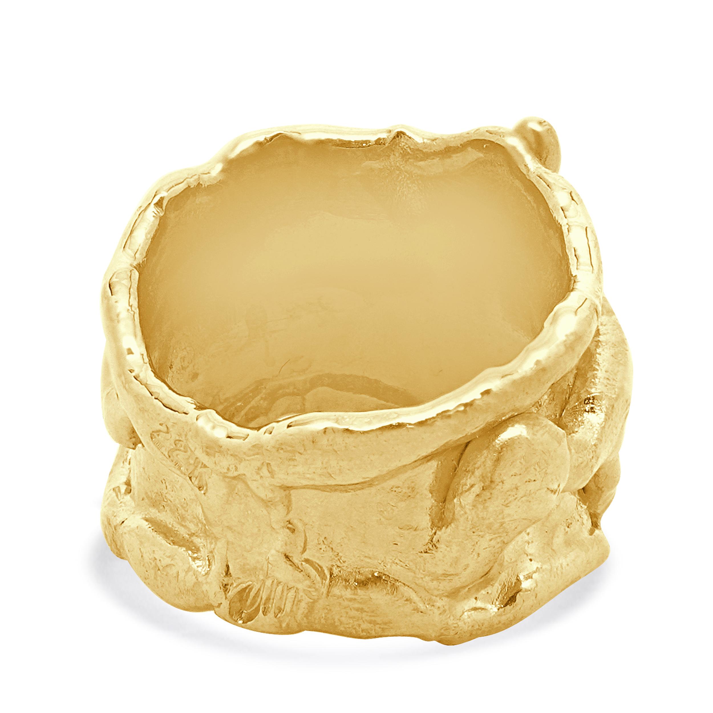 Jean Mahie Bague Freeform en or jaune 22 carats Unisexe en vente