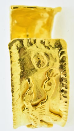 Jean Mahie 22K Charming Monsters Bracelet, c 1990