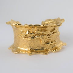 Jean Mahie 22 Karat Gold Charming Monsters Bio Manschette Armreif