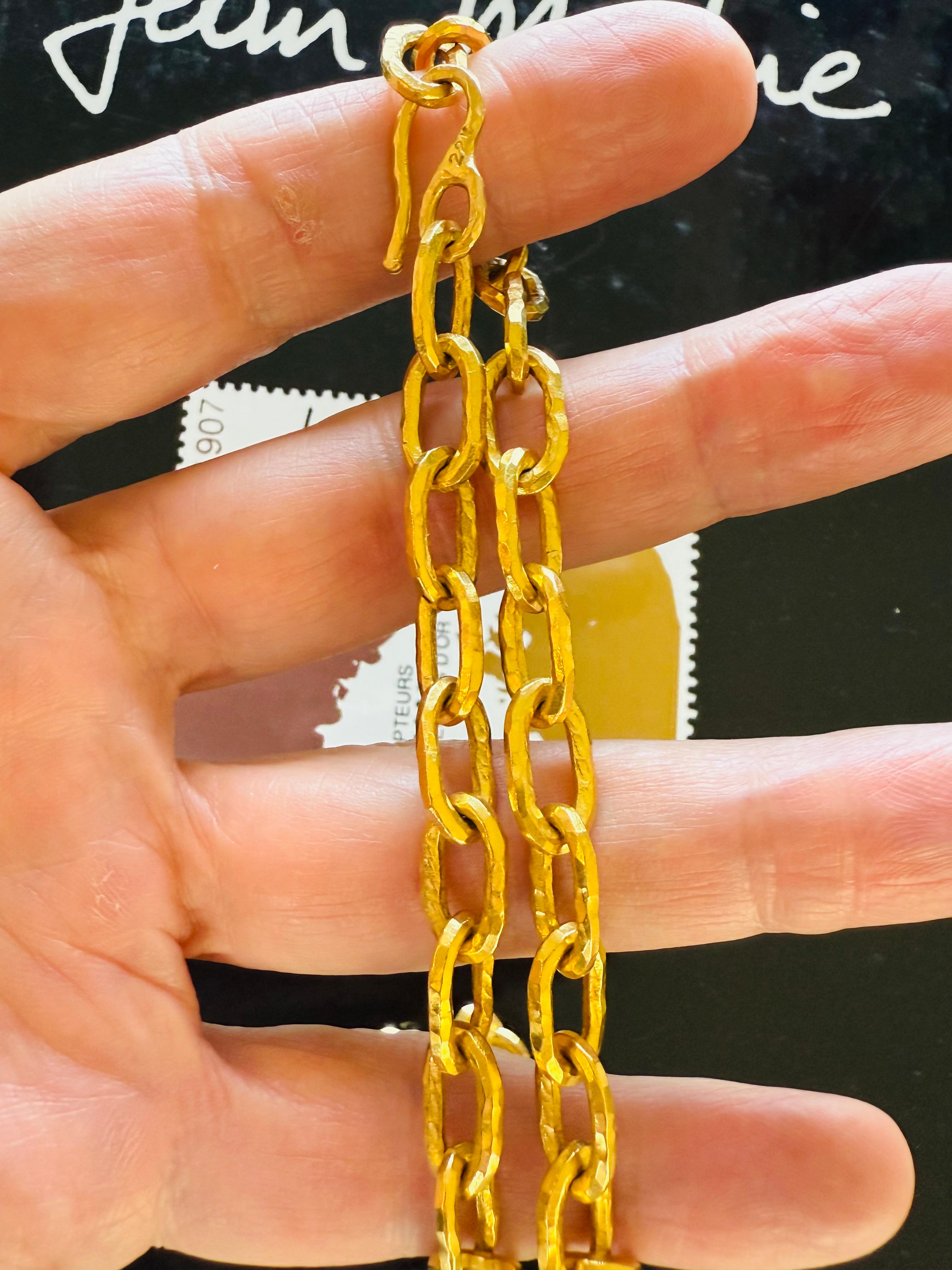 Jean Mahie 22k Gold Link Chain For Sale 1