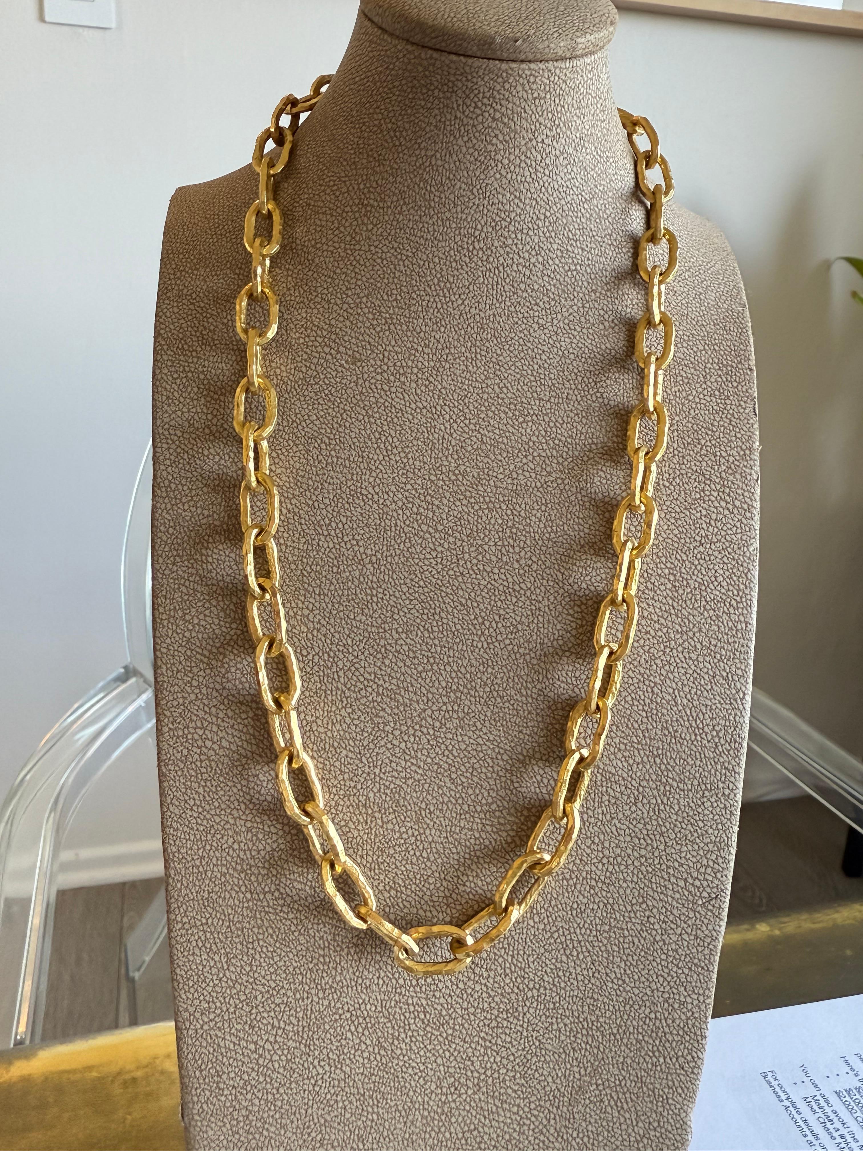 Jean Mahie 22k Gold Link Chain For Sale 2