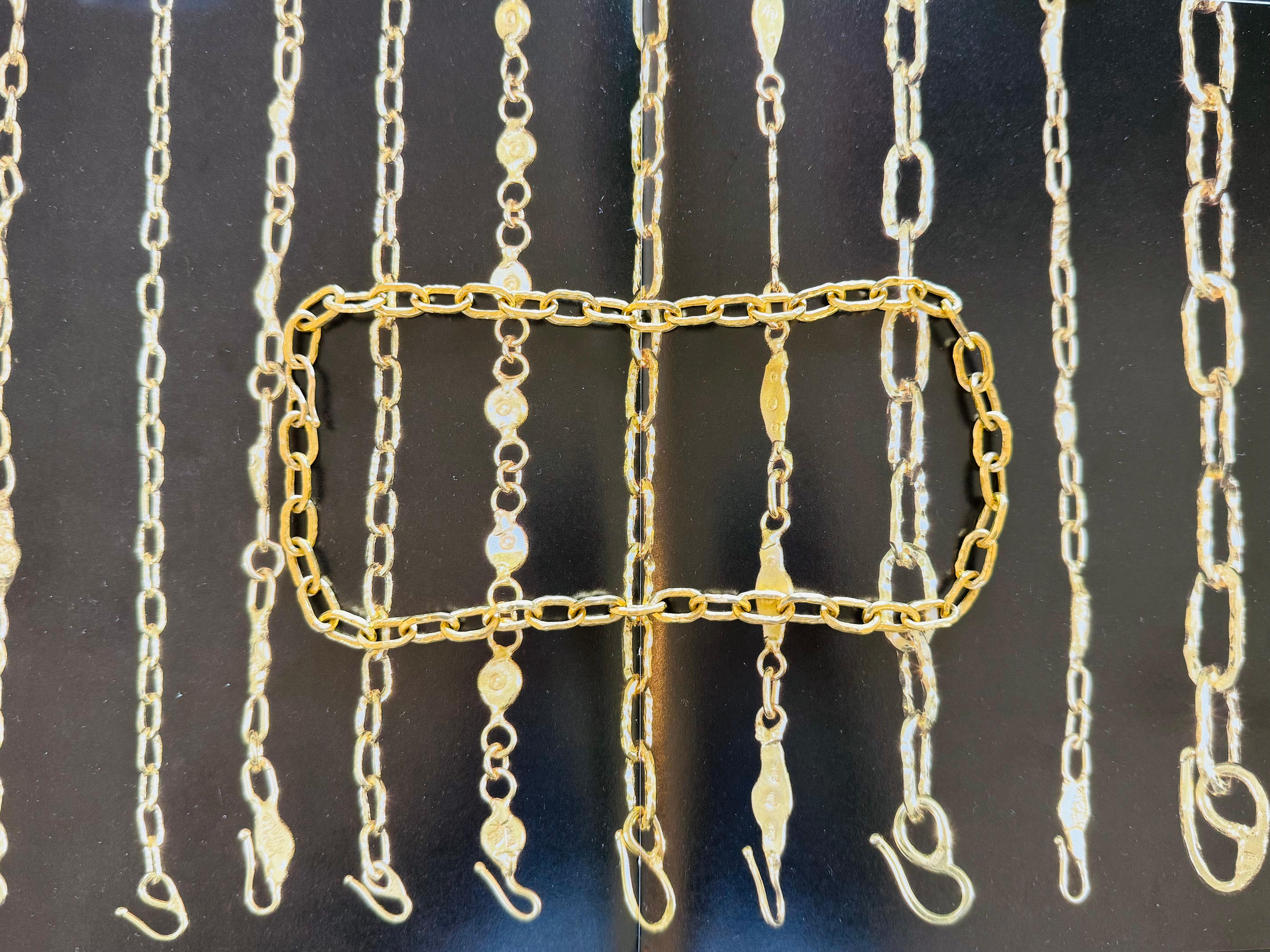 Jean Mahie 22k Gold Link Chain For Sale 3