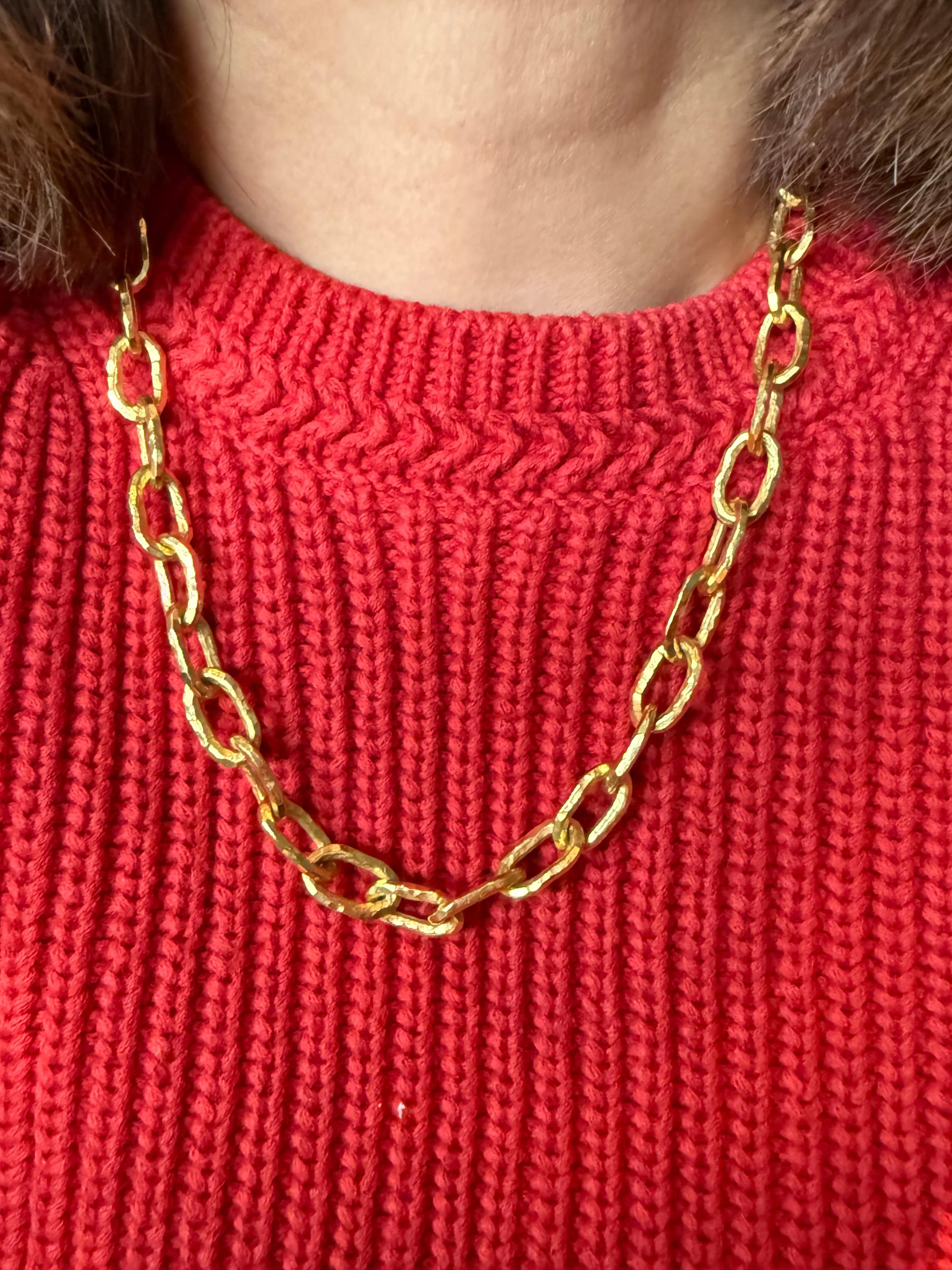 Jean Mahie 22k Gold Link Chain For Sale 5