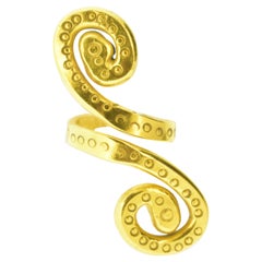 Jean Mahie 22K Großer Ring mit Schlangenmotiv, Französisch, ca. 1977