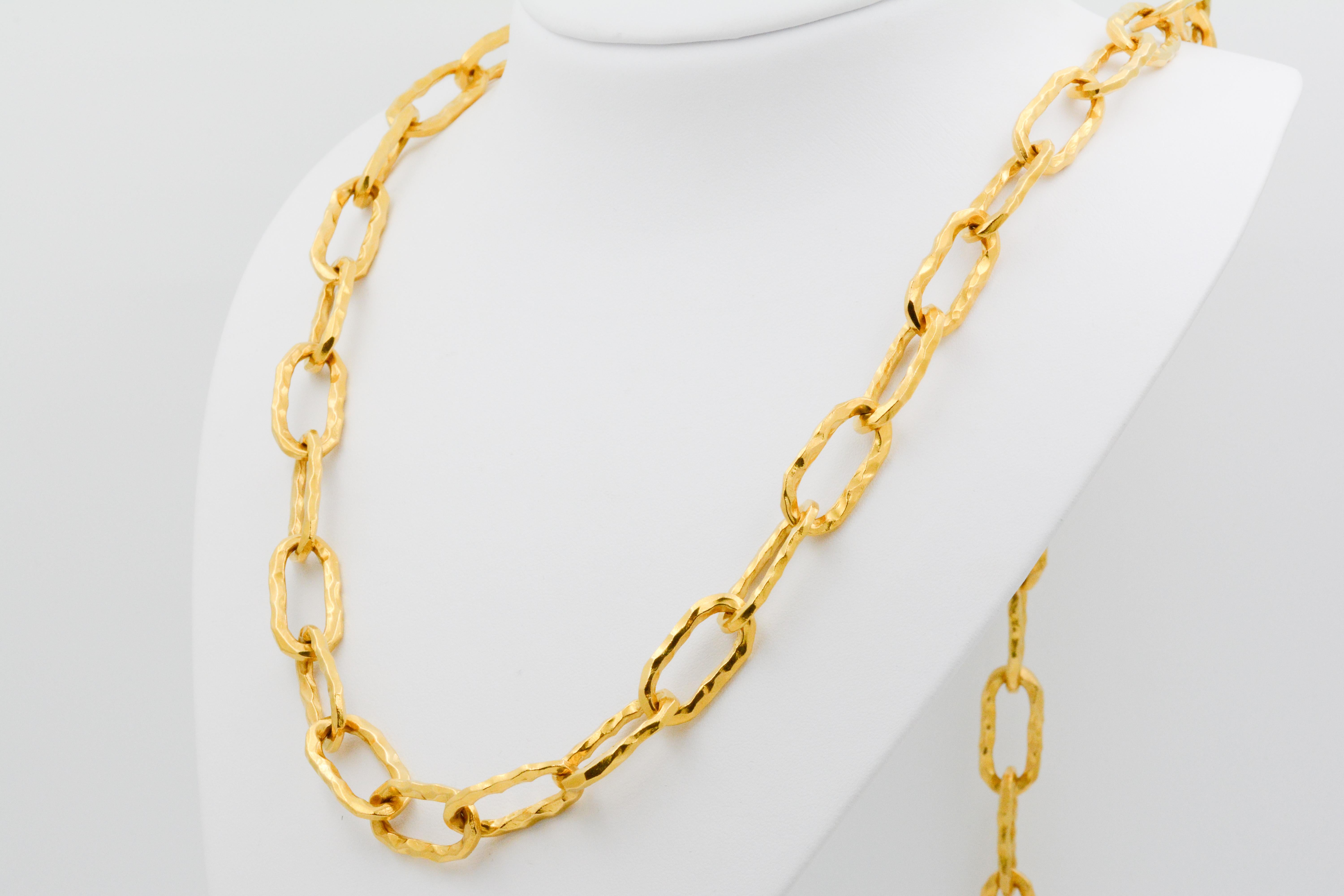 Modern Jean Mahie 22 Karat Yellow Gold Cadene Necklace