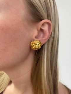 Boucles d'oreilles Jean Mahie, or jaune 22 carats