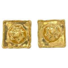 Jean Mahie, 22K Yellow Gold Earrings
