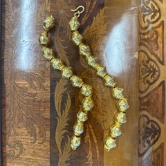 JEAN MAHIE 22K Yellow Gold Etruscan Bead Two Bracelet / Choker Necklace Vintage