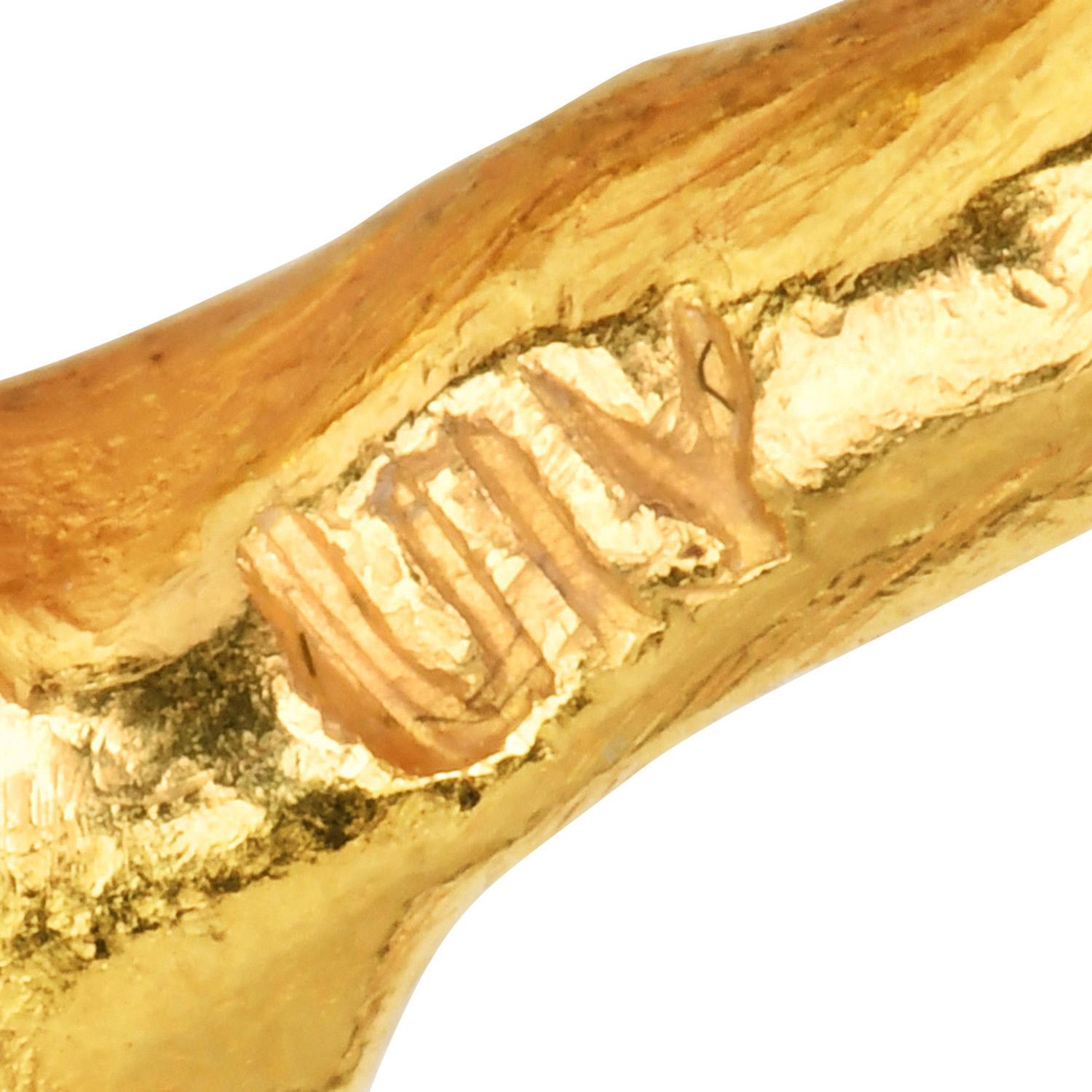 Jean Mahie, collana girocollo in oro giallo 22 carati e perle di lapislazzuli 119 grammi in vendita 3