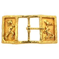 Jean Mahie Belt Buckle 22K Yellow Gold