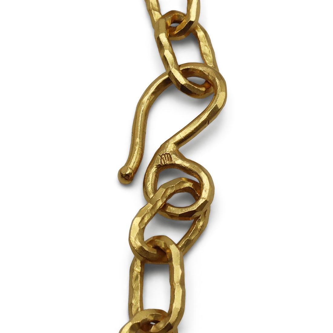 Jean Mahie Cadene Hammered Gold Necklace 2
