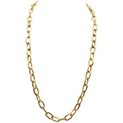 Jean Mahie Cadene Hammered Gold Necklace