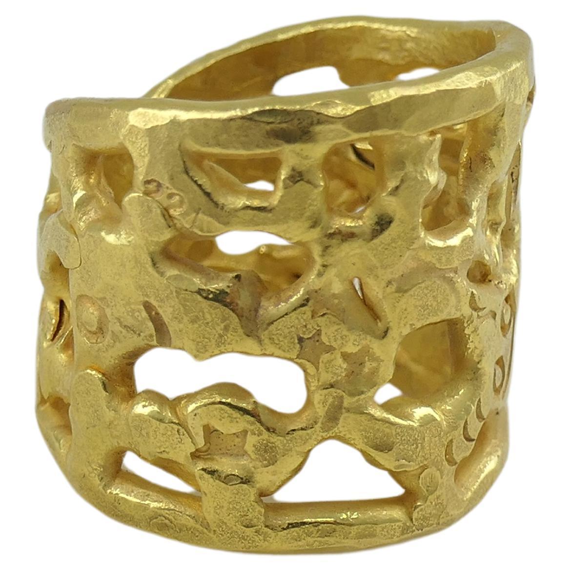 Jean Mahie Charming Monsters 22k Gold Ring In Excellent Condition In Beverly Hills, CA