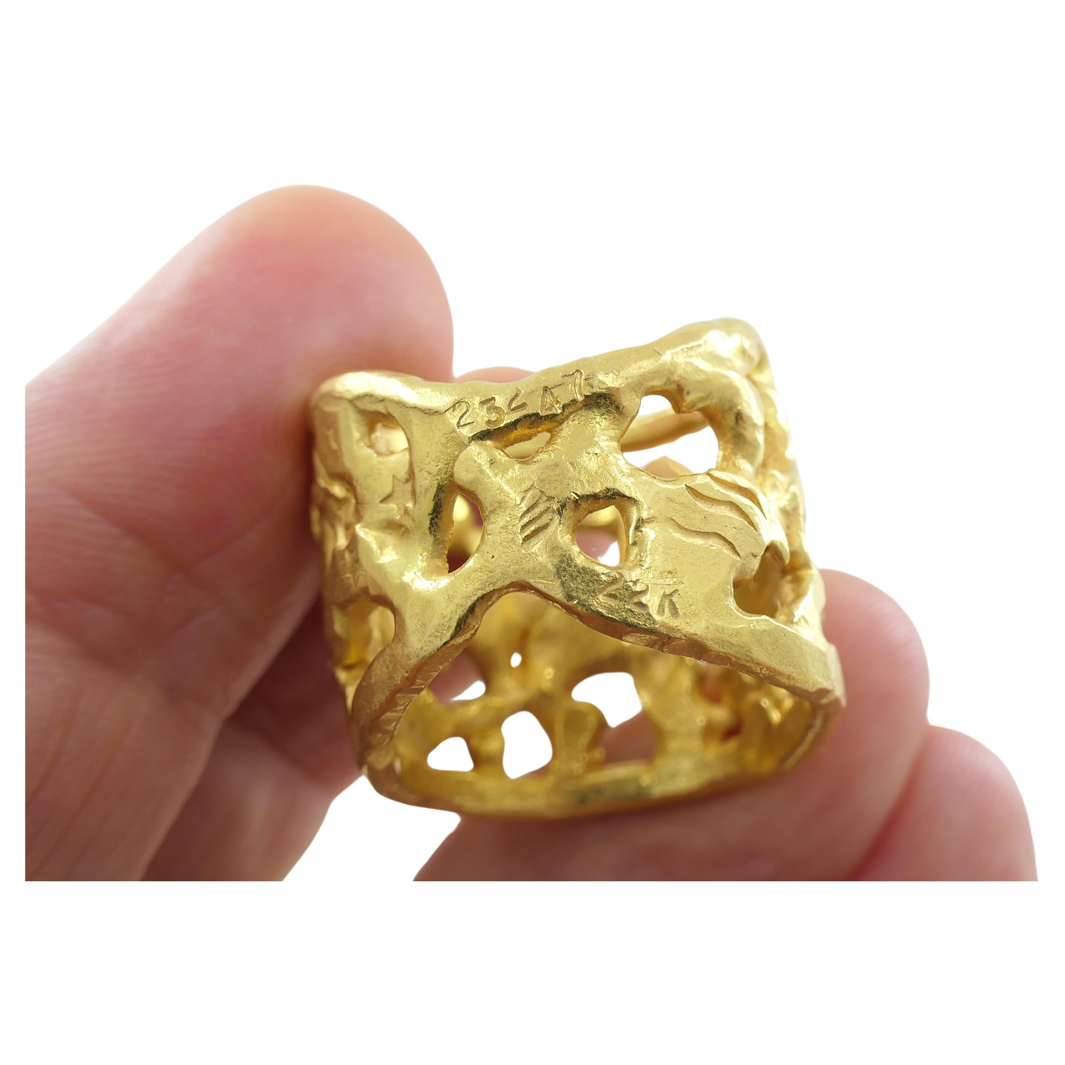Jean Mahie Charming Monsters 22k Gold Ring 3
