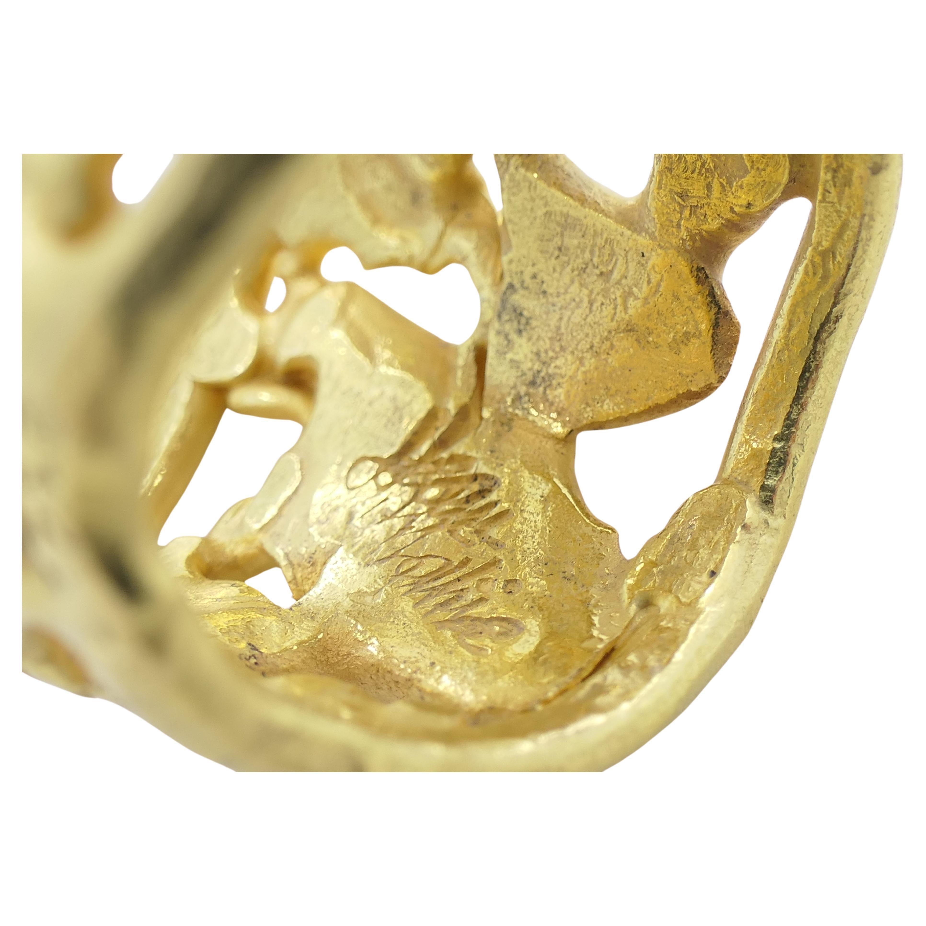 Jean Mahie Charming Monsters 22k Gold Ring 4