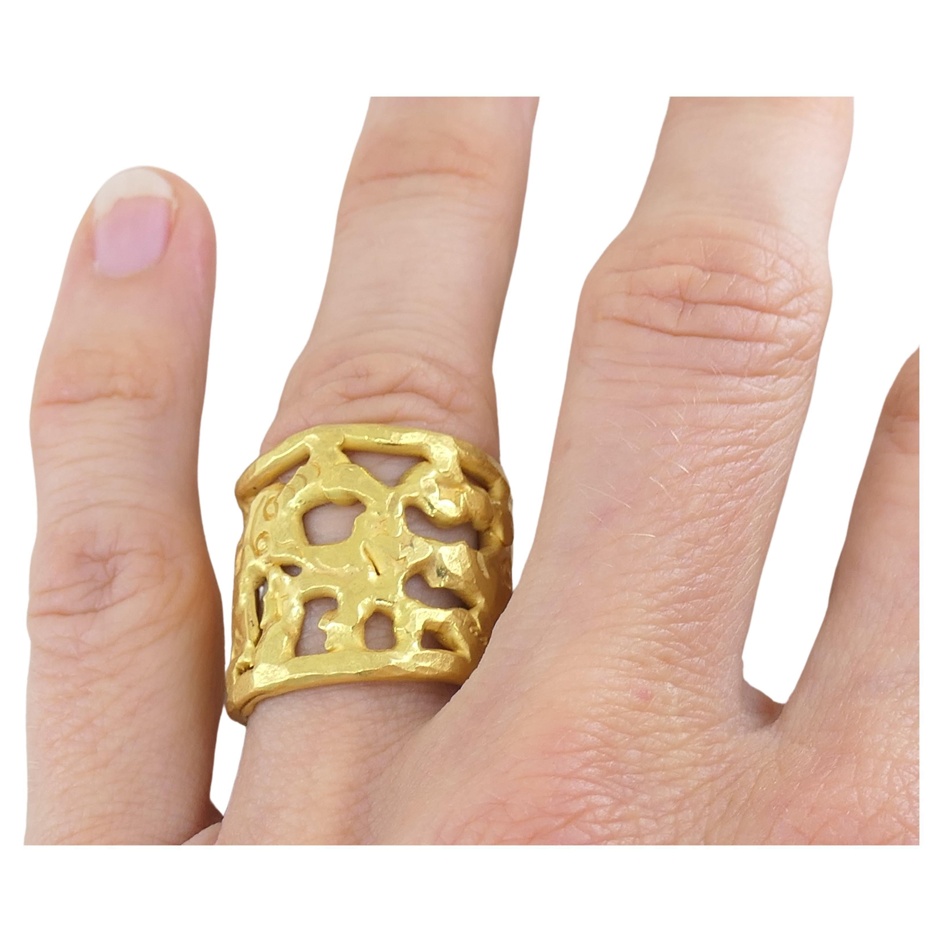 Jean Mahie Charming Monsters 22k Gold Ring 5