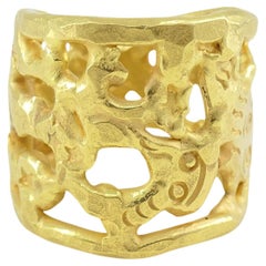 Jean Mahie Charming Monsters 22k Gold Ring