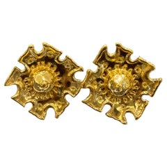 Jean Mahie Domed Nobule Center Earrings