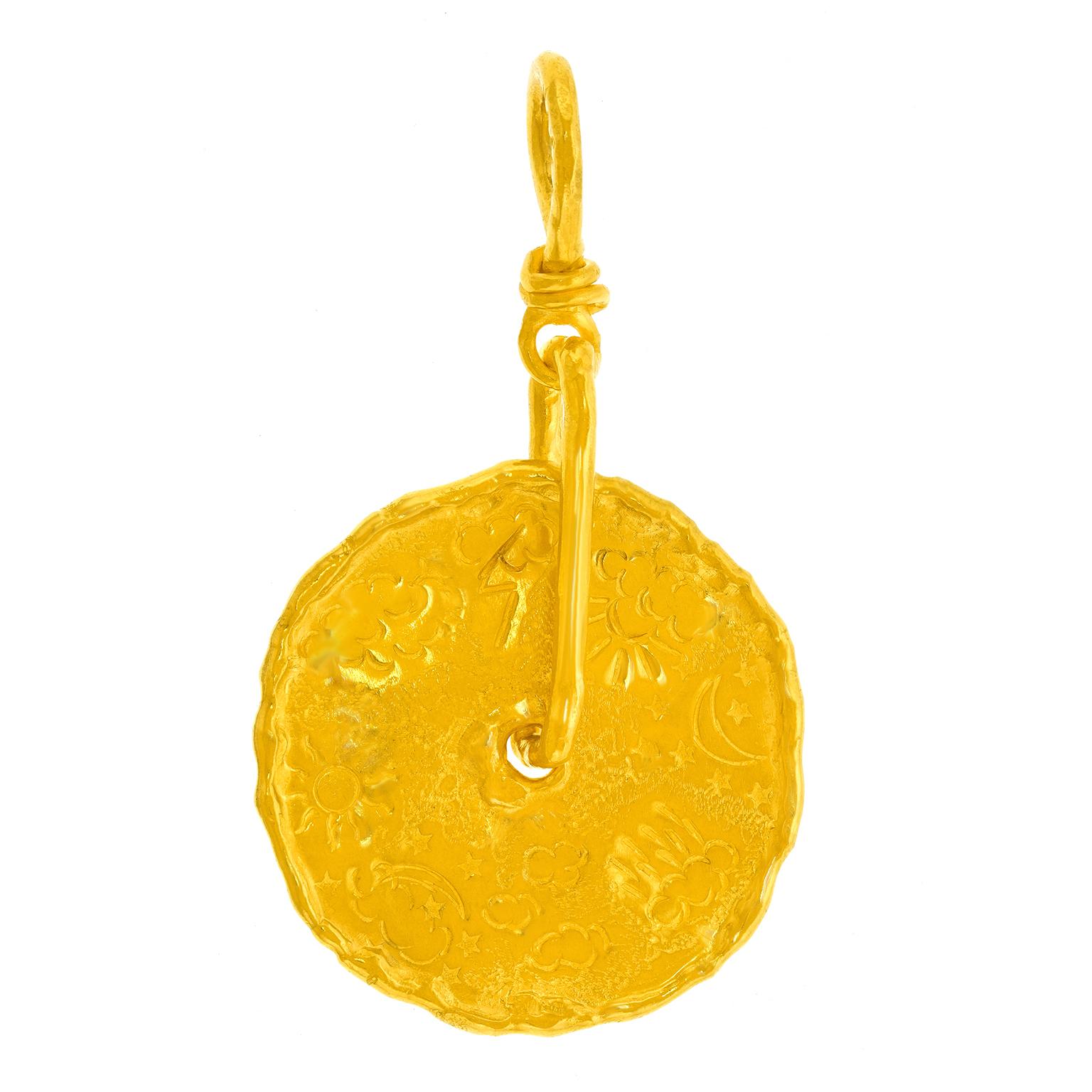 Jean Mahie Exceptional One-of-a-Kind Organo Chic Pendant In Excellent Condition For Sale In Litchfield, CT