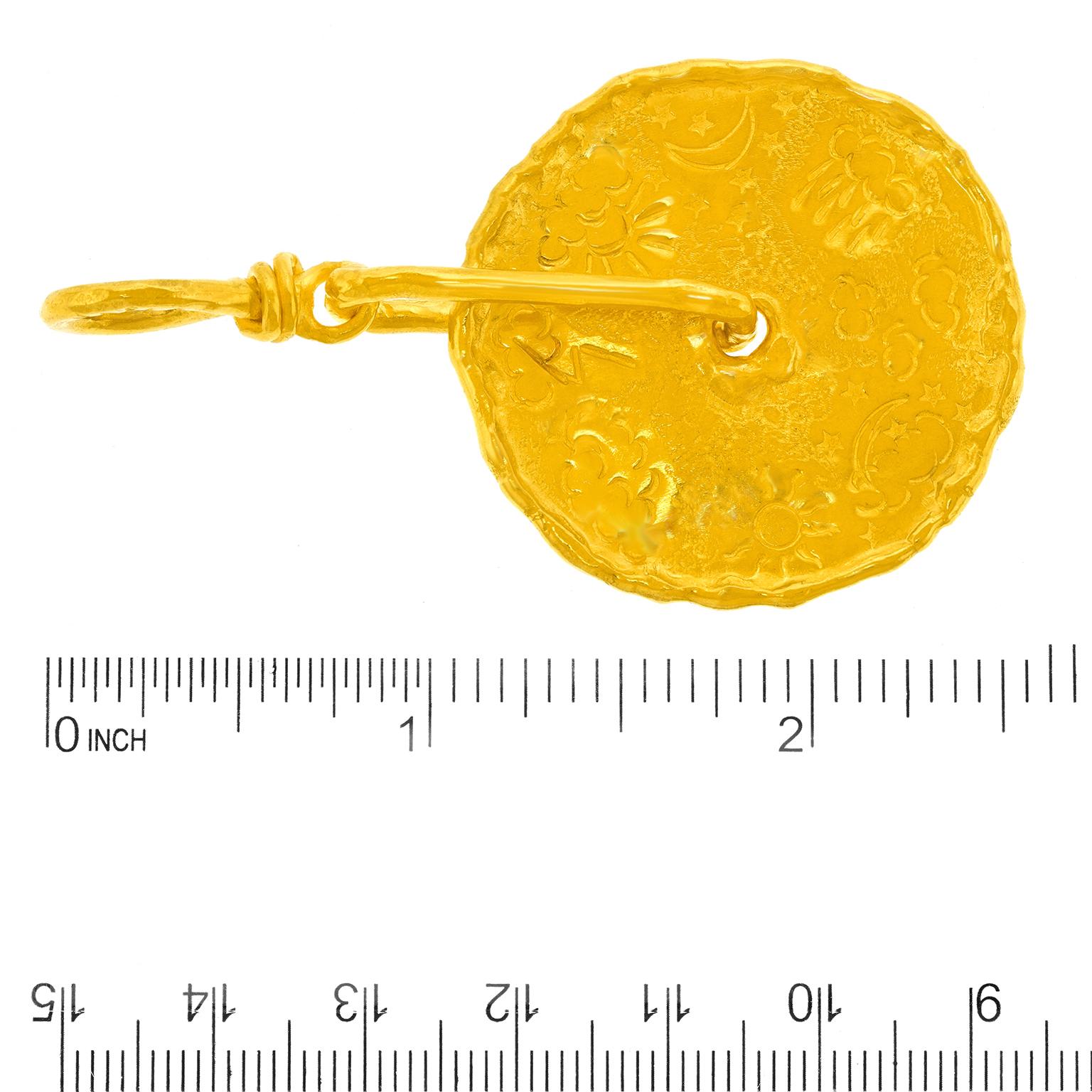 Jean Mahie Exceptional One-of-a-Kind Organo Chic Pendant For Sale 2