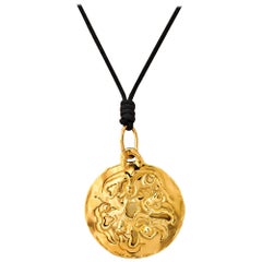 Jean Mahie Fantastical Creatures Vintage Gold Pendant