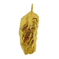 Jean Mahie Gold Abstract Pendant