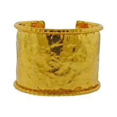 Jean Mahie Gold Wide Cuff Bracelet Vintage Jean Mahie Gold Wide Cuff Bracelet