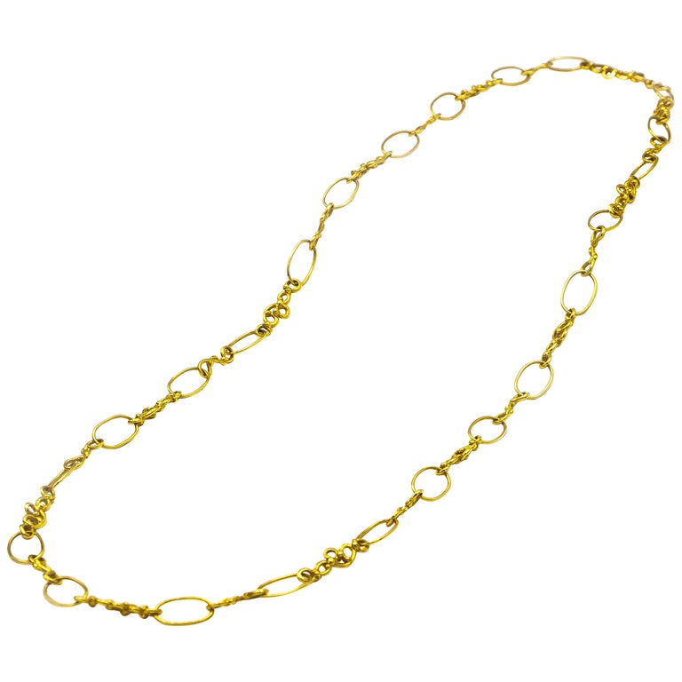 Jean Mahie Handmade 22 Karat Gold Necklace at 1stDibs