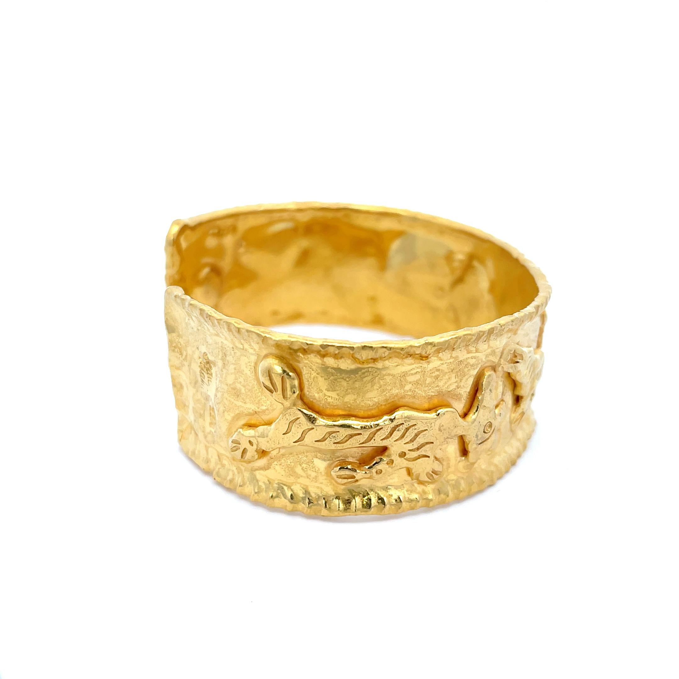 Jean Mahie Schmale Manschette 22K Gelbgold 1
